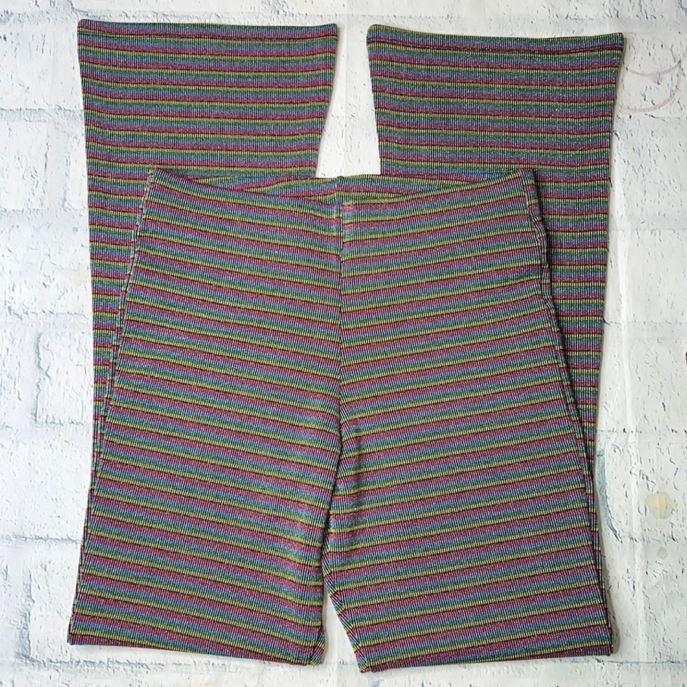🔹 Topshop Flared Striped Sparkly Pants